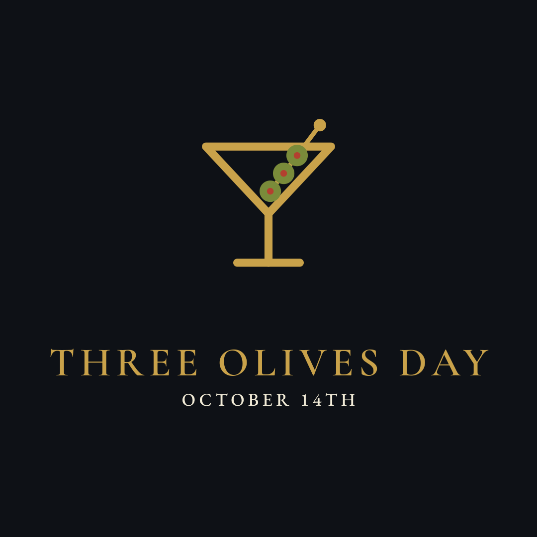 Share image: Three Olives Day, October 14th, with the Martini glass